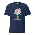 Navy tank top with an illustration of a colorful unicorn with the caption "SSRI" repeating.