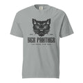 Black t-shirt with an illustration of a panther with the caption "Sex Panther - Cologne for Men".